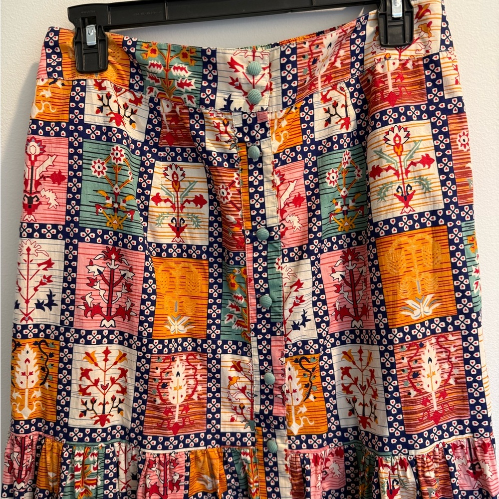 NWT Olivia by Livro Patchwork Women's Skirt, Sz Medium